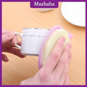 Mazhaha 3 10 PCS Double Sided Dishwashing Sponge Dish Washing Brush Pan Pot Dish Wash Sponges Household Cleaning Reusable Kitchen Tool