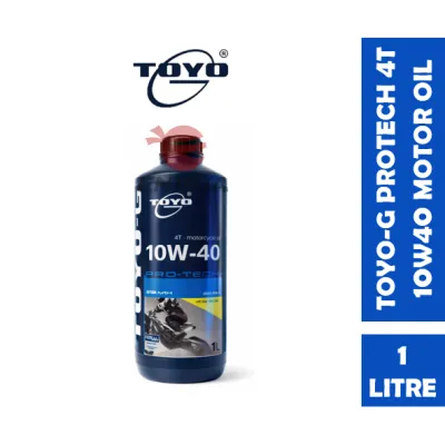 【100% ORIGINAL】TOYO-G Protech Sae 10W-40 4-Stroke Motorcycle Synthetic Ester Mix Engine Oil (1L)