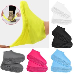 1 Pair Silicone WaterProof Shoe Covers S/M/L Covers Slip-resistant Rubber Rain Boot Overshoes Accessories For Outdoor Rainy Day