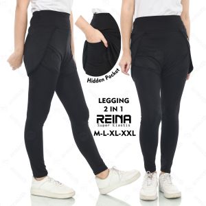 Armisth - Celana Legging Wanita Hijab Friendly Reina / Bawahan Olahraga 2 in 1 Legging + Inner Lari Fitness gym