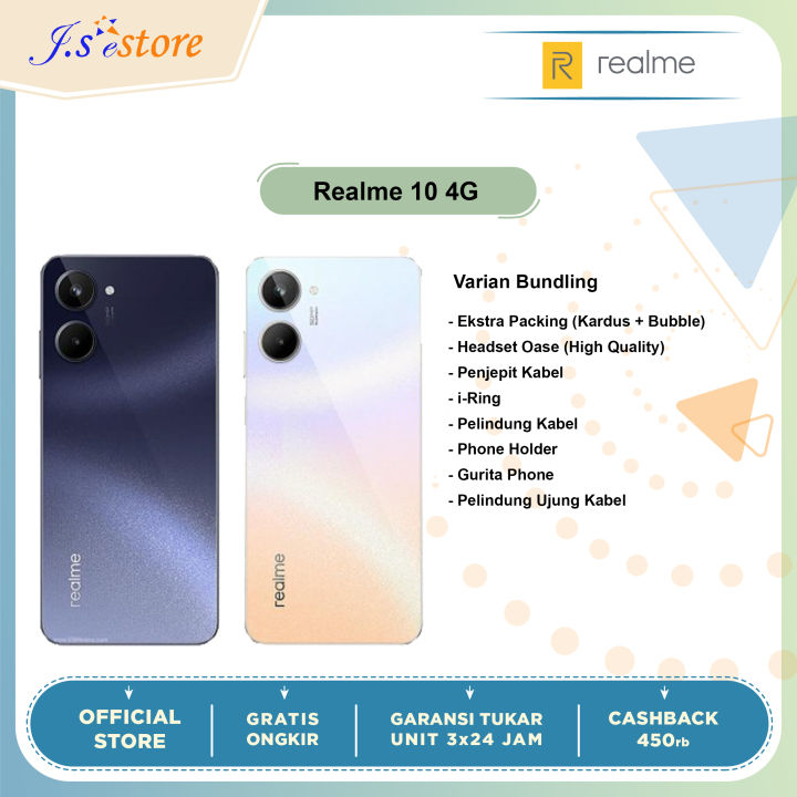 Realme 10 4G 8/128 MediaTek MT8781 Helio G99 Garansi Resmi