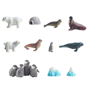 Safe Aquariums Decoration Figurine Set with Iceberg and Igloos for Various Size Fishtanks Landscaping