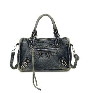 High Quality Denim Shoulder Bag Women Elegant Casual Premium Jean Purse Stylish Travel Satchel Durable Vintage Inspired Shopper2026