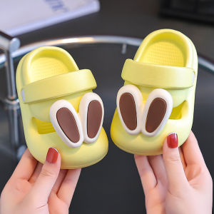 Childrens slippers summer cartooncute soft-soled non-slip Rabbit ears Round ToeOpen children girls Sandals