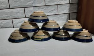 10 chén kiểu xưa chén bún đậu viền xanh loại 2