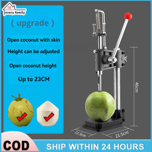 Manual Coconut Opening Tool Portable Machine Fruit Shop Shell Commercial (Including Puncher+Tools)