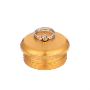 QUERIDO Tackle Accessories Fishing Rod Cover Aluminum Alloy Metal Gold Rod Bottom Protector Pole Butt Caps Rod Stopper Screw Fishing Rod Rear Plug