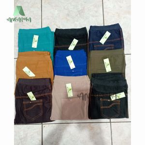 LEGGING DENIM POLOS WANITA UKURAN L / Celana legging panjang wanita bahan jeans denim BY TOKO ANFASHA