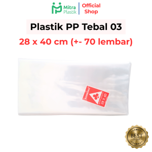 Plastik PP Lebar 28 Tebal 03 28x40 28x45 28x50 28x60 Kantong Plastik Bening Transparan