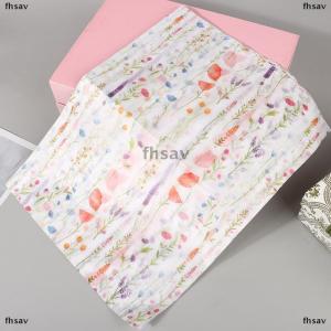 [COD] fhsav 10 Sheets White Floral Paper Bouquet Flower Wrapping Paper Flower Wrapping Paper Cake Baking Gift