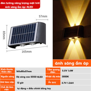 SOLAROOM Đèn trang trí năng lượng mặt trời nhiều màu sắc đèn tường chống mưa ngoài trời trang trí sân vườn