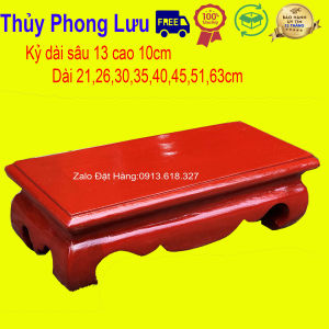 Đế chữ nhật kiểu bẹt sơn son màu theo yêu cầu gỗ hương