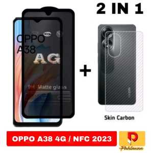 PAKET 2 IN 1 TEMPERED GLASS MATTE ANTI MINYAK FOR OPPO A18 2023 / OPPO A98 4G / OPPO A98 5G 2023 / OPPO A38 4G / OPPO A38 4G NFC 2023 / OPPO A58 4G / OPPO A78 4G / OPPO A78 5G / OPPO RENO 8T 4G / OPPO A17 9H MATTE GLASS