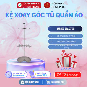 Kệ xoay góc tủ quần áo 270 độ 3 tầng grandx XM.270C phụ kiện tủ quần áo tối ưu góc khuất
