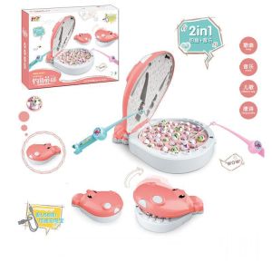 COD mainan pancingan ikan 45pc model hippo size besar model lengkap music