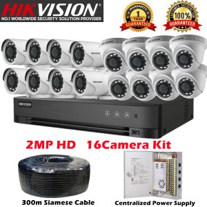 Hikvision CCTV Camera 16 Camera Kit 2MP Full HD Support Mobile Remote Viewing16 Channel Complete CCTV Package CCTV Kit 1080P CCTV Set