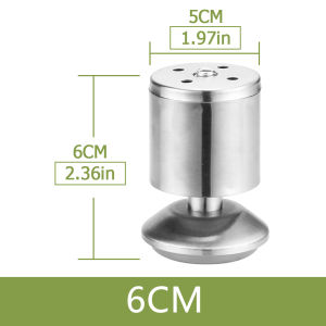 Nobao สแตนเลสปรับเฟอร์นิเจอร์ฟุตหนาสแตนเลสโซฟาฟุตโลหะแปรงตู้ฟุตสูงรับน้ำหนักเฟอร์นิเจอร์ความสูงฟุตตู้ทีวีฟุตโต๊ะกาแฟฟุตเฟอร์นิเจอร์ฟุต