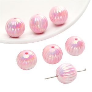 5ชิ้น16มม. อะคริลิคแข็งฟักทองสีสดใสลูกปัดเสน่ห์สำหรับเครื่องประดับทำอุปกรณ์สร้อยคอ DIY สร้อยข้อมือต่างหู