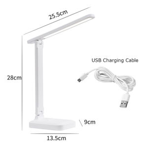 Foldable LED Touch Dimming Desk Lamp USB Charging Reading Eye Protection Table Lamp Learning Home Lighting Lampu Meja for Reading Working Studying 台灯