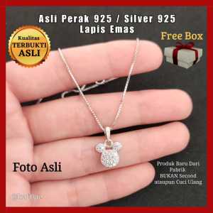 Kalung Anak Perempuan Anti Karat Silver Perak 925 Asli Lapis Emas Putih Murni Ori Bersurat