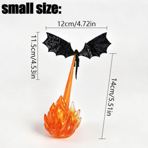 Quivlox 3D Printed Dragon Flame Book Nook Lamp Fire Breathing Shelf Decor Illuminated Desk Ornament Patung Naga