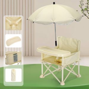 WNV55 With Safty Belt Baby Foldable Chair Feeding Comfortable Childrens Folding Chair Portable Outdoor Baby Dining Seat for Toddler