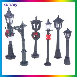 xuhaiy 2 12pcs Dollhouse Mini Christmas Street Lights Garden Street Lights Simulation Model Miniatures Lights Ornaments Home Decor