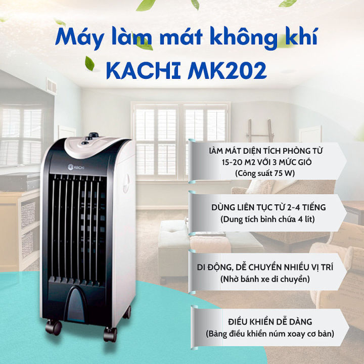 Quạt Điều Hòa Hơi Nước MK202, Quạt Làm Lạnh Không Khí Công Suất 75W ...
