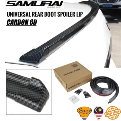 Car Rear Bonnet Spoiler Lip Spoiler Tail Wings Styling Kits Rubber Strip Carbon 6D Matte Black Rubber Lip Spoiler Car Exterior Decoration Accessories / Spoiler Belakang Boot Bonnet Kereta Aksesori