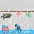 Goldfish Clear Shower Curtain, 78" W x 72" L Waterproof Lightweight Fish Shower Curtain Liner, PEVA Long Bath Fashion Shower Curtains with 12 Grommets Hooks for Bathtub Bath Bathroom. 