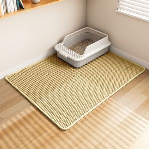 🔥แผ่นรองทรายแมว แผ่นดักทรายแมว พรม 2 ชั้น ล้างน้ำได้ เททรายออกได้ ช่วยดัก ทรายแมว ที่ดักทรายแมว พรมดักทรายแมว ดักทรายแมว