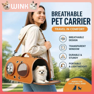 Pet Carrier Backpack Breathable Oxford Fabric Cat And Small Dog Bag With Transparent Window Outdoor