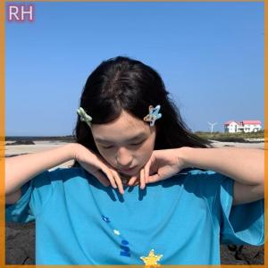 🔥🔥🔥ranghe กิ๊บติดผมรูปปลาดาวหลากสีแฟชั่นเครื่องประดับผมแบบหนีบด้านข้างสีสันสดใสเรียบง่ายสำหรับผู้หญิงเด็กผู้หญิงของขวัญเครื่องประดับผมอเนกประสงค์