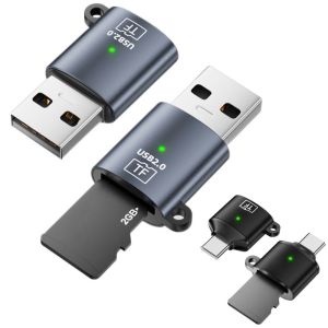 MINIFELE 262 High Speed USB-A to TF Card Converter 480Mbps Plug and Play USB-C to TF Card Reader Universal Portable Memory Card Adapter for Phone Laptop Computer