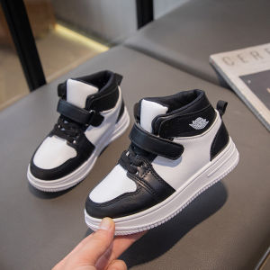 TinaHao High-Top Shoes For Kids boys With Magic Tape Color blocking For Casual Sneakers