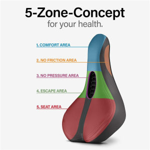 ✈🔥【In stock】Virwir Bicycle Saddle Comfortable Bicycle Saddle with Integrated 5-Zone-Concept and Memory Foam for Trekking Bikes