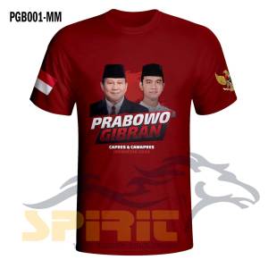 Kaos Prabowo Gibran Capres Cawapres Indonesia 2024 Terbaru Katun 24s Premium Lengan Pendek Jumbo