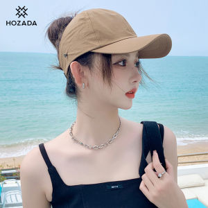 HOZADA Fashion Sun Cap Womens Sun Visor Hat Half Empty Top Large Brim Summer Visor Cap Women High Ponytail Baseball Cap Sunscreen Cap Outdoor Urban Sports Sun Protection Hat Can Wear Mask for Outdoor Travelling Shopping Climbing