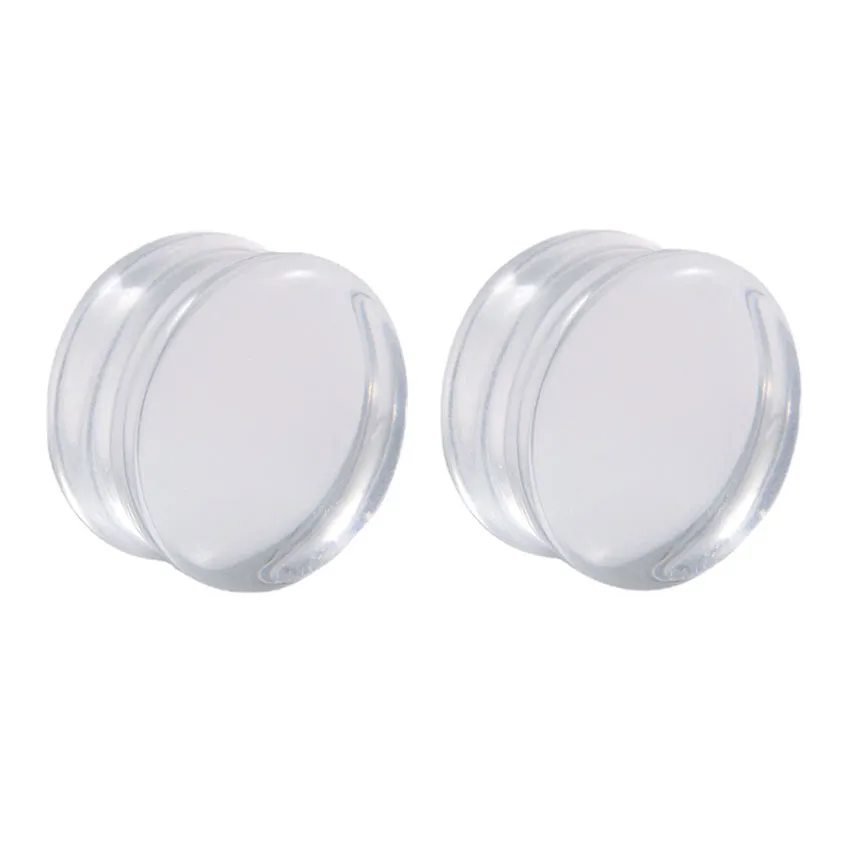 Alisouy 6mm-25mm Glass Round Planet Ear Gauges Fake Earrring Ear