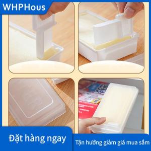 WHPHous Di động rắn bơ cắt lưu trữ hộp phụ kiện nhà bếp tủ lạnh tươi giữ hộp ăn sáng pho mát tươi-giữ hộp