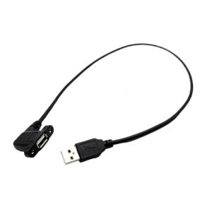 Portable USB 2.0 Data Transfer Cable with Mounting Ear Multiple Length 30cm or 50cm for PC Printer Mouse Keyboards