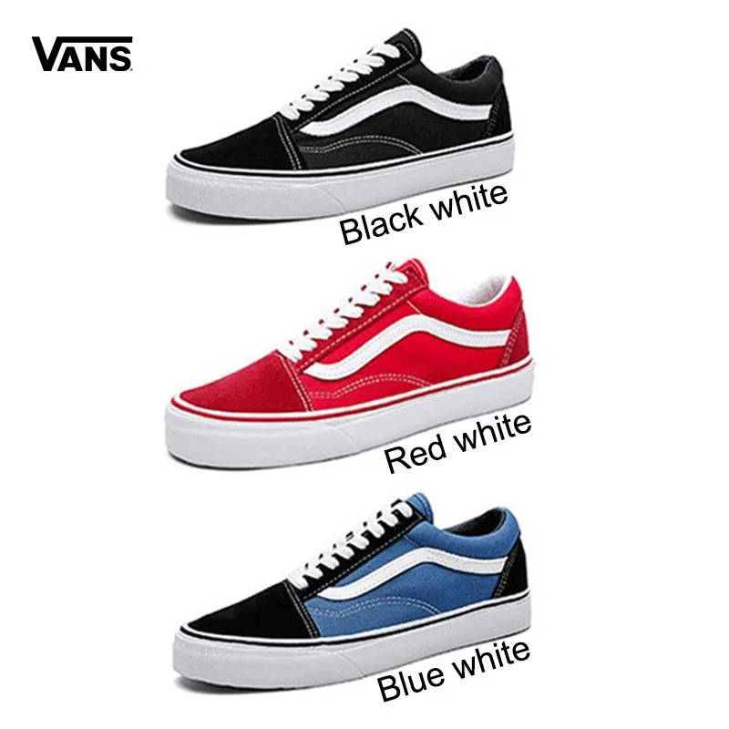 READY STOCK HOT VANS old skool classic low top men s and women s unisex casual canvas shoes sneakers black red blue KASUT PEREMPUAN LELAKI Lazada