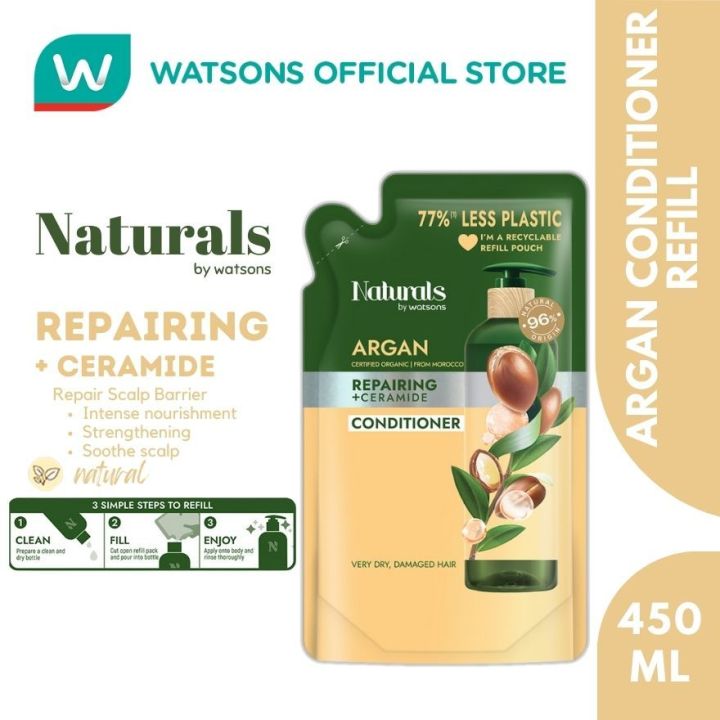 NATURALS BY WATSONS Argan Conditioner Refill 450ml