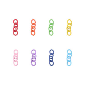 10/30Pcs 25mm Colored Keychain Chain Keyring Extension Chain Connectors For DIY Jewelry Making Key Ring Accessories