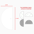 XMM【Ready Stock】LED Half Round Mirror/Half Moon Mirror LED Wall Mirror With 3 Light Level / LED Cermin Dinding Cermin Bulat Separuh Cermin Lampu. 