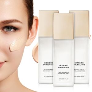 Color Changing Magic Foundation 2025 Upgrade Color Changing Foundation Mature Skin Makeup CC ConcealerFlawless Warm Skin Tone BB Cream for Women Men