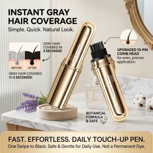 Hair Stick Natural Plant-Based Gray Coverage Pen For Root Touch Up