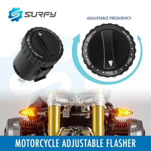 Surfy Motorcycle Flasher Relay Adjustable 12V 50c/m-200t/m Waterproof Universal