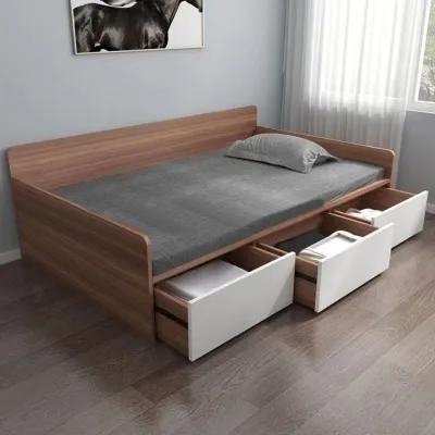 Tatami Bed Single Bed Modern Minimalist Storage Bed Small Apartment Multi-Functional Study Storage Sofa Bed