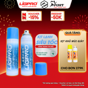 [MỚI 300ML] Chai Xịt Lạnh Giảm Đau Siêu Tốc Làm lạnh nhanh trong thể thao có thể thay cho chườm đá siêu tốc LIGPRO
